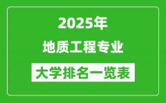 全国地质工程专业最好的大学排名一览表（2025最新）