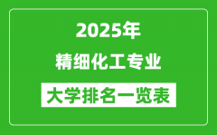 全国精细化工专业最好的大学排名一览表（2025最新）