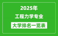 全国工程力学专业最好的大学排名一览表（2025最新）