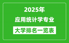 全国应用统计学专业最好的大学排名一览表（2025最新）