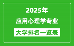 全国应用心理学专业最好的大学排名一览表（2025最新）