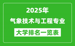全国气象技术与工程专业最好的大学排名一览表（2025最新）