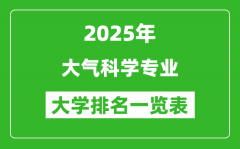 全国大气科学专业最好的大学排名一览表（2025最新）
