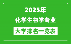 全国化学生物学专业最好的大学排名一览表（2025最新）