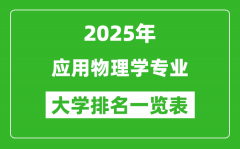 全国应用物理学专业最好的大学排名一览表（2025最新）