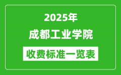 2025成都工业学院学费多少钱一年_各专业收费标准一览表