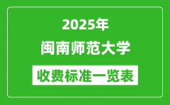 2025闽南师范大学学费多少钱一年_各专业收费标准一览表