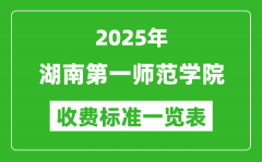 2025湖南第一师范学院学费多少钱一年_各专业收费标准一览表
