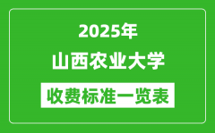 2025山西农业大学学费多少钱一年_各专业收费标准一览表