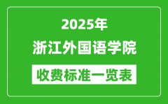 2025浙江外国语学院学费多少钱一年_各专业收费标准一览表