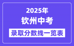 2025年钦州中考录取分数线一览表(含历年分数线)
