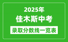 2025年佳木斯中考录取分数线一览表(含历年分数线)