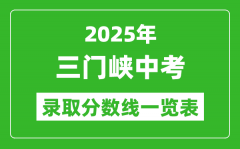 2025年三门峡中考录取分数线一览表(含历年分数线)