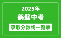 2025年鹤壁中考录取分数线一览表(含历年分数线)