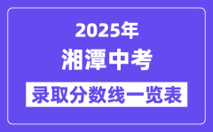 2025年湘潭中考录取分数线一览表(含历年分数线)