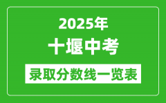 2025年十堰中考录取分数线一览表(含历年分数线)
