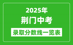 2025年荆门中考录取分数线一览表(含历年分数线)