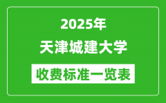 2025天津城建大学学费多少钱一年_各专业收费标准一览表