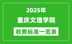 2025重庆文理学院学费多少钱一年_各专业收费标准一览表