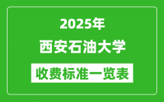 2025西安石油大学学费多少钱一年_各专业收费标准一览表