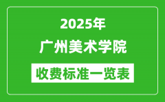 2025广州美术学院学费多少钱一年_各专业收费标准一览表