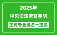 2025年中央司法警官学院王牌专业排名一览表(含录取分数线)
