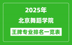 2025年北京舞蹈学院王牌专业排名一览表(含录取分数线)