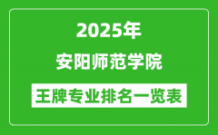 2025年安阳师范学院王牌专业排名一览表(含录取分数线)