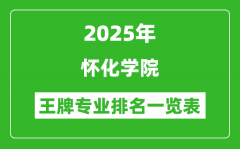 2025年怀化学院王牌专业排名一览表(含录取分数线)
