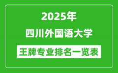 2025年四川外国语大学王牌专业排名一览表(含录取分数线)