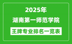 2025年湖南第一师范学院王牌专业排名一览表(含录取分数线)