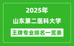 2025年山东第二医科大学王牌专业排名一览表(含录取分数线)
