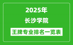 2025年长沙学院王牌专业排名一览表(含录取分数线)