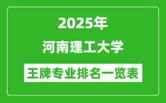 2025年河南理工大学王牌专业排名一览表(含录取分数线)