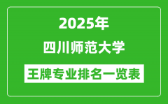 2025年四川师范大学王牌专业排名一览表(含录取分数线)