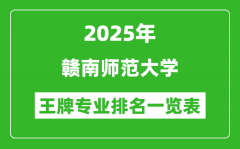 2025年赣南师范大学王牌专业排名一览表(含录取分数线)