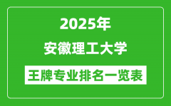 2025年安徽理工大学王牌专业排名一览表(含录取分数线)
