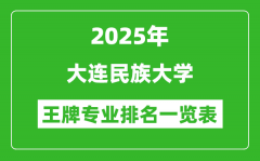 2025年大连民族大学王牌专业排名一览表(含录取分数线)