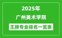 2025年广州美术学院王牌专业排名一览表(含录取分数线)