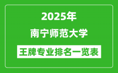 2025年南宁师范大学王牌专业排名一览表(含录取分数线)