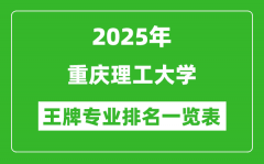 2025年重庆理工大学王牌专业排名一览表(含录取分数线)