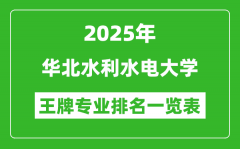 2025年华北水利水电大学王牌专业排名一览表(含录取分数线)