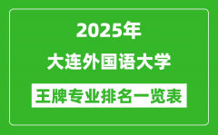 2025年大连外国语大学王牌专业排名一览表(含录取分数线)