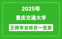 2025年重庆交通大学王牌专业排名一览表(含录取分数线)