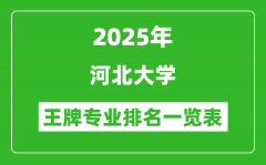 2025年河北大学王牌专业排名一览表(含录取分数线)