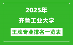 2025年齐鲁工业大学王牌专业排名一览表(含录取分数线)