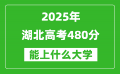 2025湖北高考480分左右的大学一览表（含物理类+历史类）