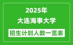 2025年大连海事大学在各省招生计划人数一览表