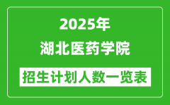 2025年湖北医药学院在各省招生计划人数一览表