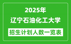 2025年辽宁石油化工大学在各省招生计划人数一览表